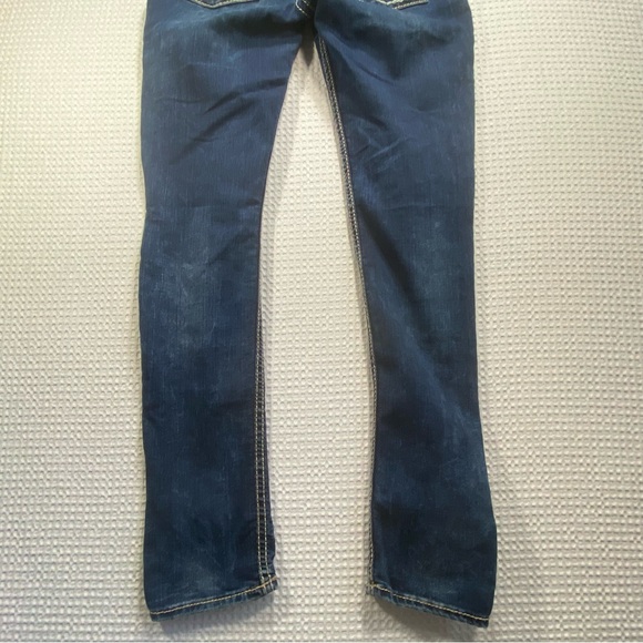 Silver Jeans Aiko Flap Skinny White Thick Stitch Dark Stretch; Women’s 27W 31L - Picture 15 of 16